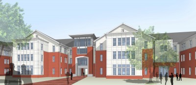 Exterior image of the new senior apartments